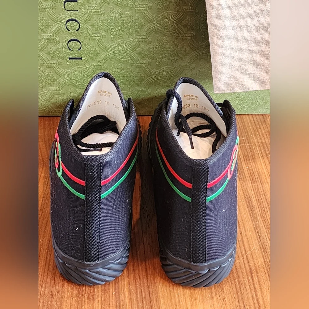 $750 New 100% Auth Gucci Men's High Top Interlocking G Sneakers G 10 / US 11